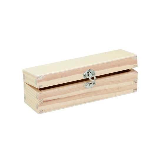 Boîte en bois rectangulaire 17x5x5,5cm